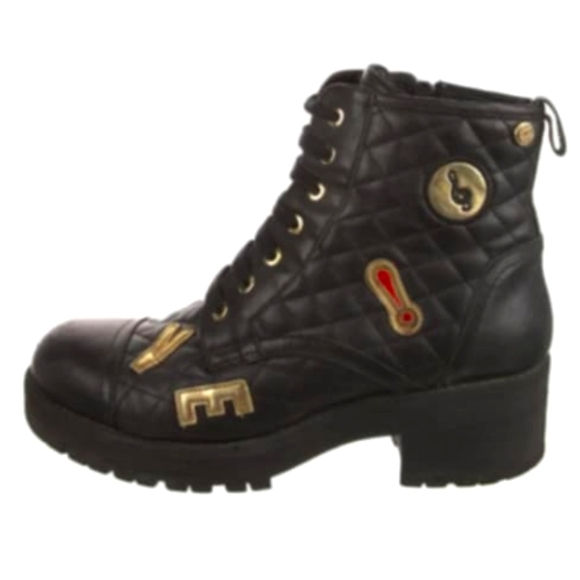Shoes - Love MOSCINO Quilted Ankle Combat Boots